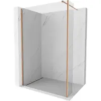 Mexen Kioto douchewand Walk-in 170 x 30 , transparant, geborsteld koper - 800-170-212-65-00-030
