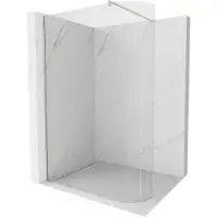 Mexen Kioto-R ronde inloopdouchewand 140 x 200 , transparant 8 mm, geborsteld nikkel - 800-140-101-97-06