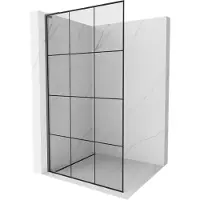 Mexen Kioto L douchewand Walk-in 110 x 200 , zwart rooster, gun metal - 800-110-103-95-77