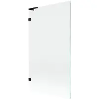 Mexen Lunar L badwand 1-delig 100 x 150 , transparant, zwart - 897L-100-000-70-00