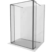 Mexen Kioto vrijstaande douchewand 130 x 30 x 30 , zwart frame, zwart - 800-130-030-222-70-70-030