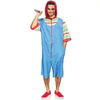 Leg avenue Creepy Killer heeft een jumpsuit met capuchon, print, zakken en dubbelzijdige ritssluiting.