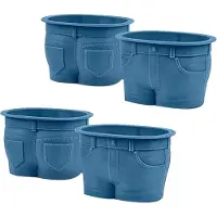 Spactz Jeans-stijl siliconen cupcakevormpjes, 4 stuks