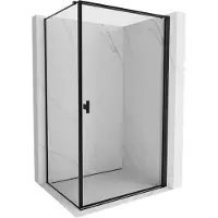 Mexen Mist-B douchecabine scharnierdeur rechts 100 x 75 , zwart frame, zwart - 8A2T-100-075-70-70-P