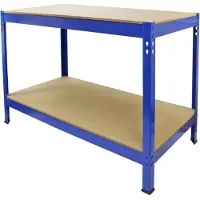 Monster Q-rax werkbank - Blauw- 100 cm breed - 100 % boutloos - Draagkracht: 200 kg per plank