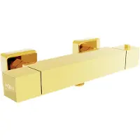 Mexen Cube thermostatische douchekraan, goud - 77200-50