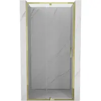 Mexen Exo draaideur voor douche 100 , transparant, goud - 819-100-000-50-00