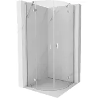 Mexen Mist ronde douchecabine met openslaande deur 70 x 70 , transparant, chroom - 8A33-070-070-01-00