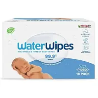 Water Wipes 1080 Original Biodegradable Baby Wipes Water Based Unscented for Sensitive Skin, 18 Packs
