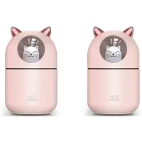 MaxPower 2 x Leuke Cool Mist Home Luchtbevochtiger Nachtlampje Essential Pure Air voor Babykamer Easy Clean Roze
