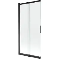 Mexen Fox 2-delige verschuifbare badwand 85 x 150 , transparant, zwart - 891-085-002-70-00