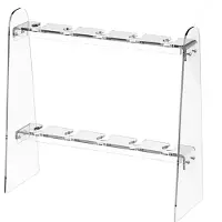 Torribaly Acryl champagneglashouder, 2-laags, wandmodel met 10 sleuven voor op een feesttafel