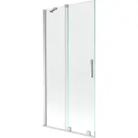 Mexen Velar badwand afscherming 2-delige schuifdeur 95 x 150 , transparant, chroom - 896-095-000-01-01