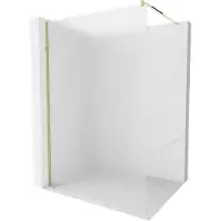 Mexen Kioto douchewand Walk-in 100 x 200 , matglas 8 mm, goud - 800-100-101-50-30