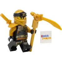 LEGO Ninjago: Cole Crystalized Minifiguur met twee gouden wapens