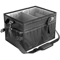 Jojomino Grote Grill- en Picknickmanden met Keukenrolhouder, BBQ-Organizer voor Keukengerei, Borden, Kruiden en Bakplaten