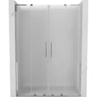 Mexen Velar L Duo schuifbare douchedeur 150 , matglas, chroom - 871-150-003-32-01