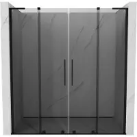 Mexen Velar L Duo schuifbare douchedeur 200 , grafiet, zwart - 871-200-003-42-70