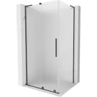 Mexen Velar L schuifdouchecabine 120 x 100 , matglas, geborsteld geweergrijs - 871-120-100-33-66