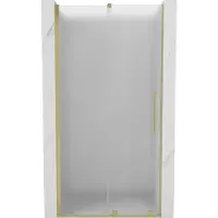 Mexen Velar schuifbare douchedeur 90 , ijsglas, gouden geborsteld - 871-090-000-31-55