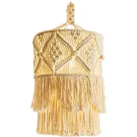 Jojomino Handgemaakte wandtapijt lampenkap macramé boho decoratie handgemaakte kwast achtergrond hoofdeinde hangend