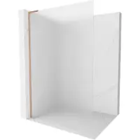 Mexen Kioto L douchewand Walk-in 70 x 200 , ijsglas, geborsteld koper - 800-070-103-65-30