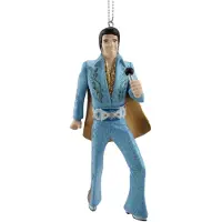 Kurt S. Adler Kurt Adler Elvis in blauw pak blaasvormornament