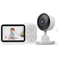 Torribaly Nieuwe 3,5 inch RGB nachtlamp babyfoon met zicht