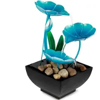 Jojomino Tafelfontein Meditatie Waterfontein Bloemen Mini Waterval Fontein Decoraties Geluid Ontspanning Lotus Ornament