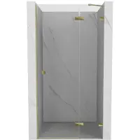 Mexen Lunar draaideur douche rechts 90 , transparant, goud - 834-090-000-50-00-P