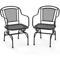 Helloshop26 Set van 2 tuinstoelen 61 x 54 x 85 cm optimaal comfort ontwerp