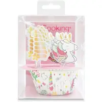 MegaCrea Baking Cups & Toppers Eenhoorn set/24