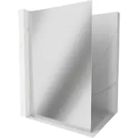 Mexen Kioto L douchewand Walk-in 100 x 200 , spiegel, geborsteld nikkel - 800-100-103-97-50