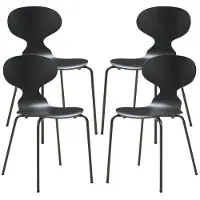 Helloshop26 Eetkamerstoelen - - 03_0009837 - Set van 4 - Modern design - Stapelbaar