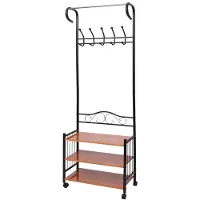 MCW Metalen kapstok Oshawa, staande kapstok kledingstang, 186x65x34cm