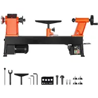 OEM Houtdraaibank Établi--30,4 x 46,5 cm-Elektrische Houtdraaibank-750 W-met Variabele Snelheid 0-3800 omw/min-Borstelloze CC-motor