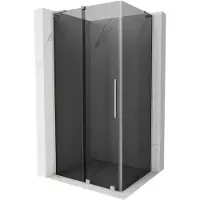 Mexen Velar L douchecabine schuifdeur 110 x 100 , grafiet, geborsteld nikkel - 871-110-100-43-97