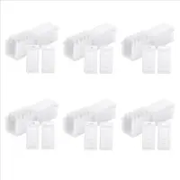 Semoic 300 stuks waxmelt-containers, 5-vaks clamshell-vormen, transparante lege plastic containers