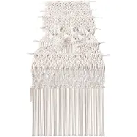 Jojomino Macramé tafelloper, Boho bruiloft decoratie, handgeweven vintage bohemian boerderij eetkamer decoraties