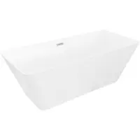 Mexen Velo Slim vrijstaande badkuip 170 x 75 , wit, overloop chroom - 52811707500-01
