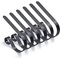 MaxPower 6-delige kerstsokhouders voor set zwart