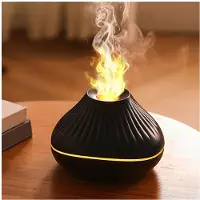 MaxPower Aromatherapie luchtbevochtiger met vlameffect, zwart