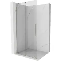 Mexen Velar L Schuivende Walk-in douchewand 120 x 200 , transparant 8 mm, geborsteld nikkel - 871-120-003-03-97
