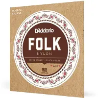 Daddario Set Folk Gitaar Nylon Blk 8020 Ball (EJ34)