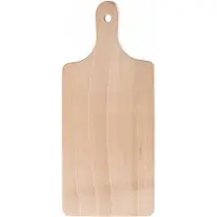 Kadax Snijplank van hout, ontbijtplank, keukenplank voor brood, vlees, groenten, kaas, praktische hakplank met ergonomische handgreep, houten snijplank om op te hangen (26 x 16 cm)