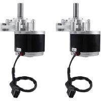 Wella 2X 250W 24V 75-Toeren Borstelmotor met Lage Snelheid, 44 mm Langere As, Asdiameter 17 mm, Rolstoel Gebruikt -Tandwielborstelmotor