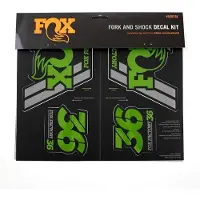 Fox Racing Shox AM Heritage Stickerset voor vork en schokdemper, groen/zwart 2021 Schokdempers
