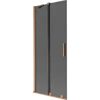 Mexen Velar 2-delige schuifbare badwand 85 x 150 , grafiet, geborsteld koper - 896-085-000-41-65