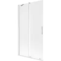Mexen Velar badwand 2-delige schuifafscheiding 100 x 150 cm, matglas, wit - 896-100-000-31-20