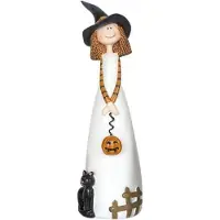 Typecat Halloween Heksenfiguren en Beelden Woondecoratie Hars Heksen Schattige Elf Sculptuur C